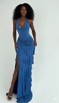 maxi blue dress